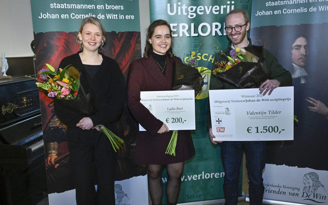 Valentijn Tilder (UvA) wint elfde Uitgeverij Verloren/Johan de Witt-scriptieprijs